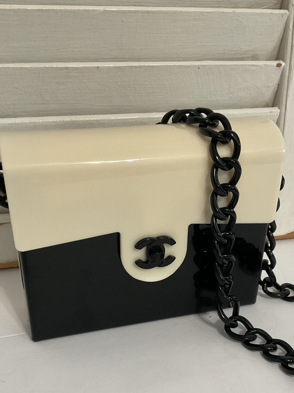 CHANEL Plexi Coco Flap Bag Vintage